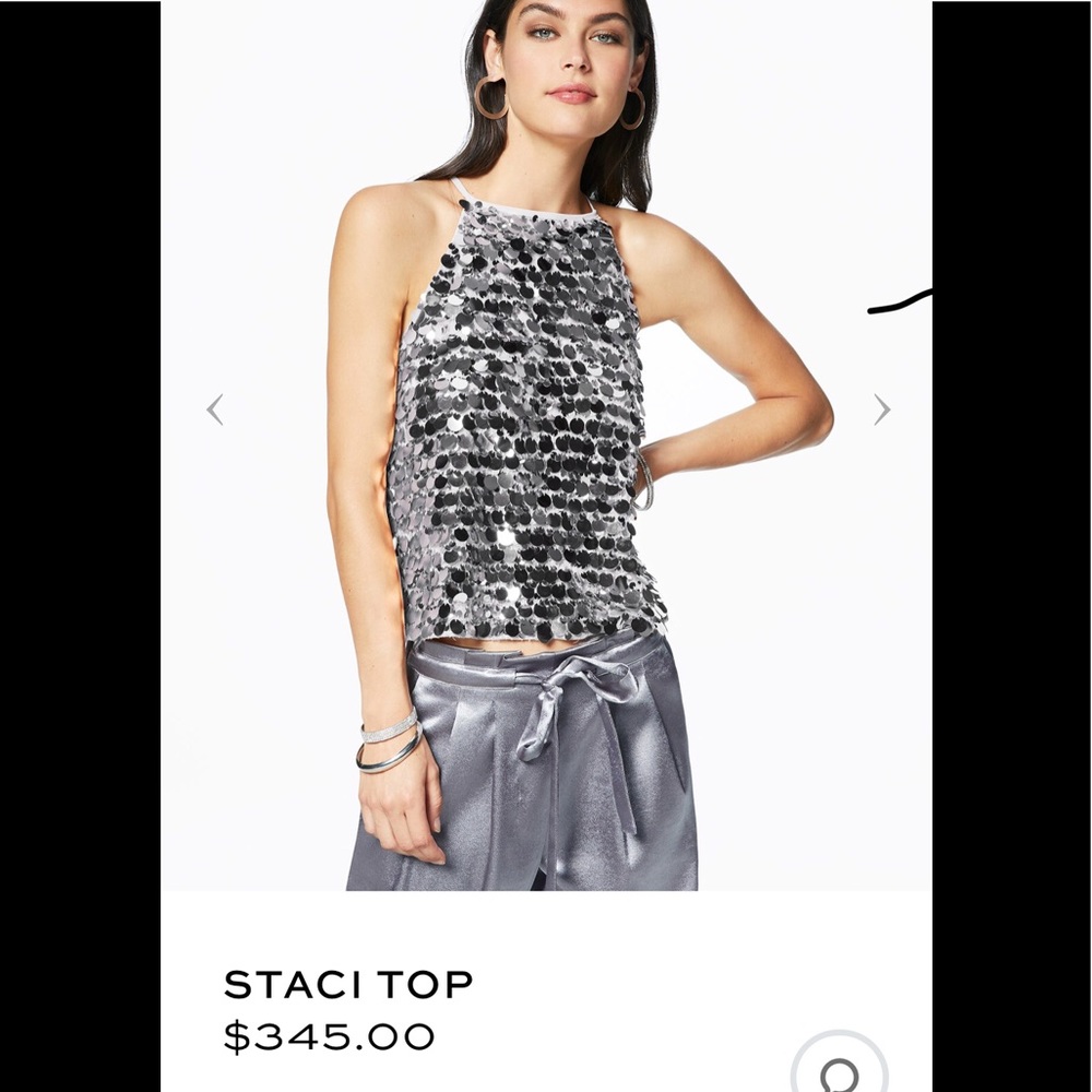 Ramy Brook Staci top Size M in gunmetal NWTS M